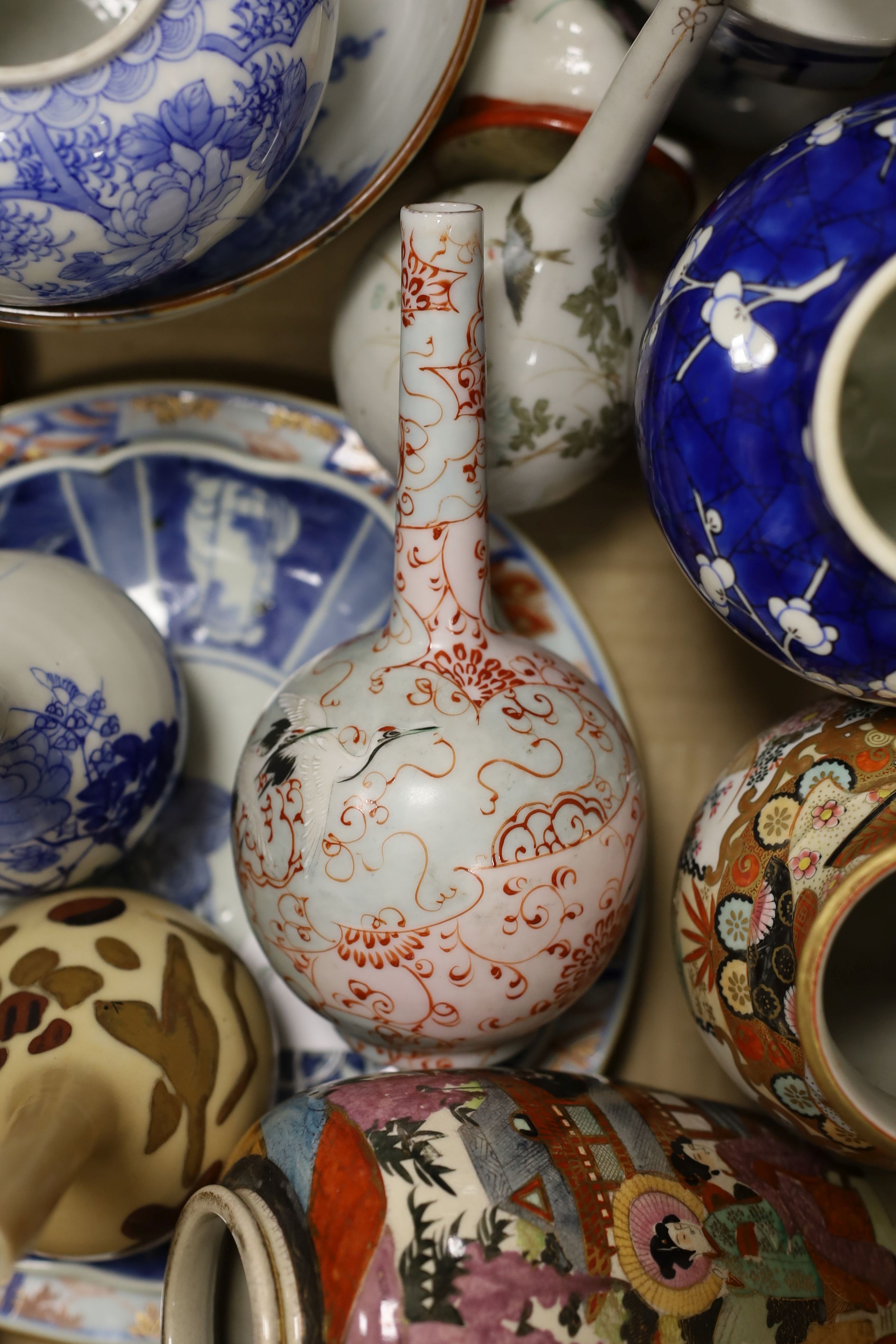 A group of 19th/20th century Japanese ceramics, including Arita, Satsuma and Kutani wares